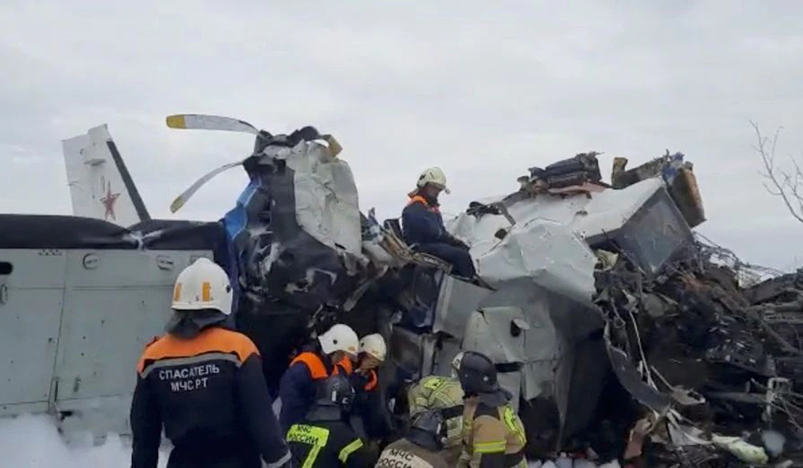 Russian plane crash site